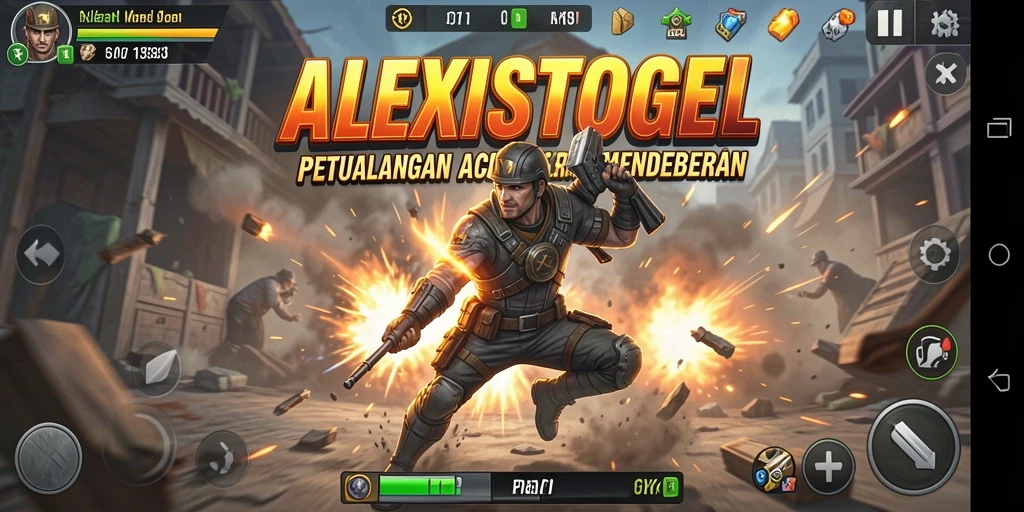 Tampilan gameplay ALEXISTOGEL yang penuh aksi dan mendebarkan.