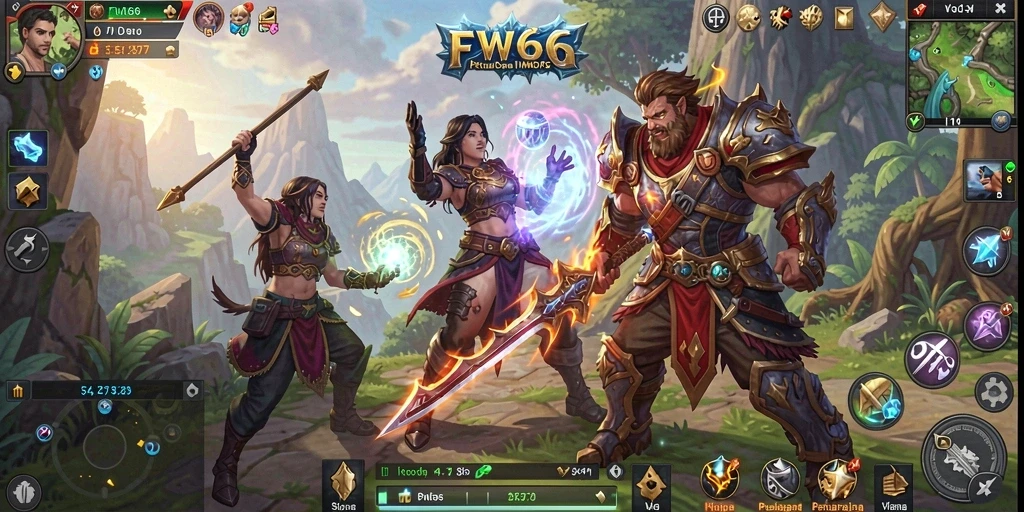 Tampilan gameplay FW66 dengan lingkungan MMORPG yang imersif.