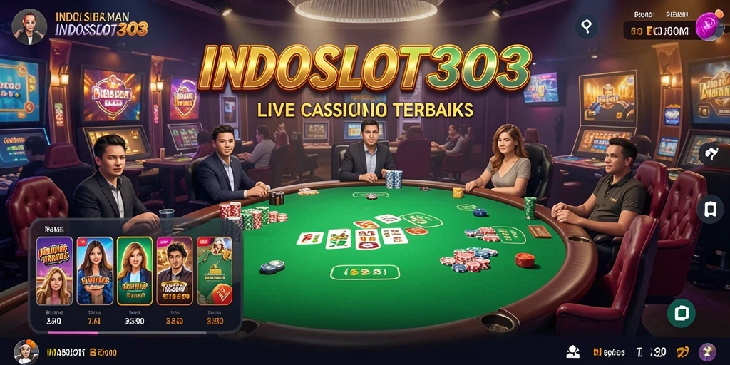 Tampilan gameplay Live Casino yang mengasyikkan di INDOSLOT303.