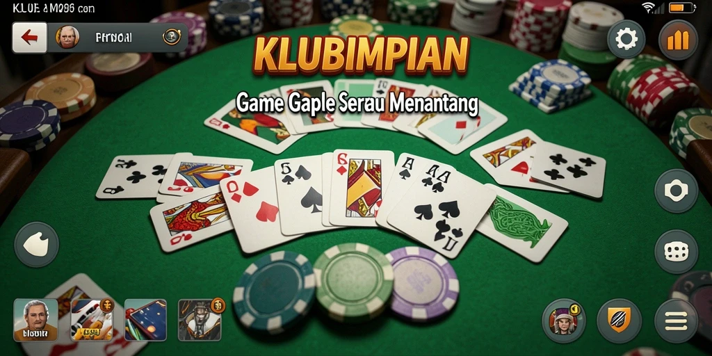 Screenshot gameplay Gaple yang seru di KLUBIMPIAN.