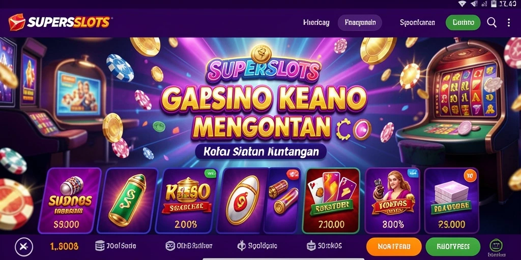 Tangkapan layar utama SUPERSLOTS menampilkan gameplay yang mendebarkan dan grafis menawan.