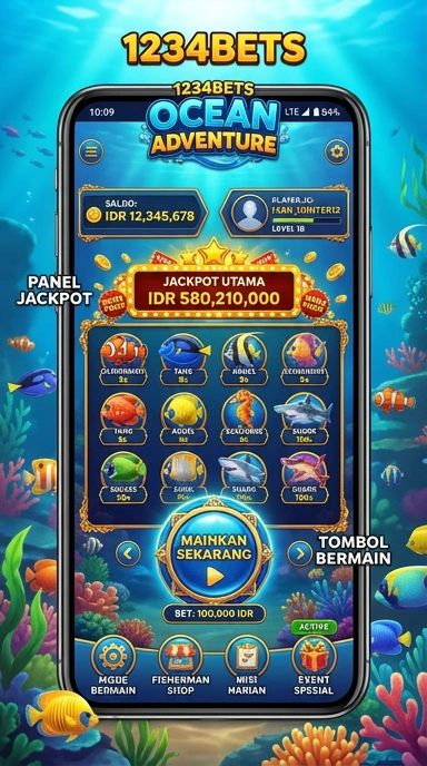 Menu pencarian aplikasi di 1234bets yang intuitif.